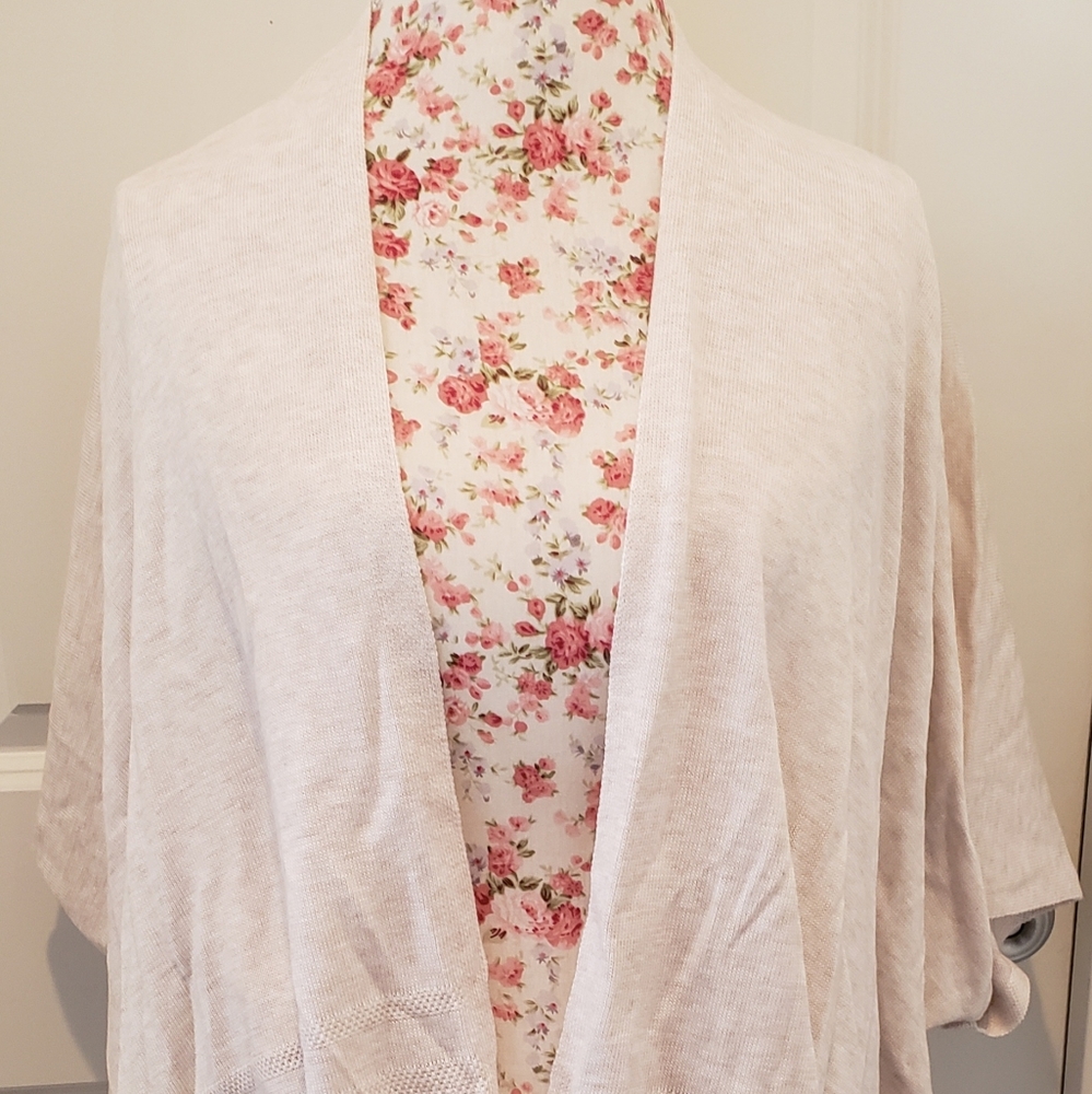 NWT Ann Taylor Beige Bell Sleeve Cardigan